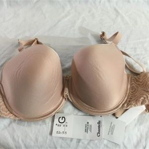 Chantelle - Nude Beige Underwire Bra - Slightly Padded Cups - Size: 30 G